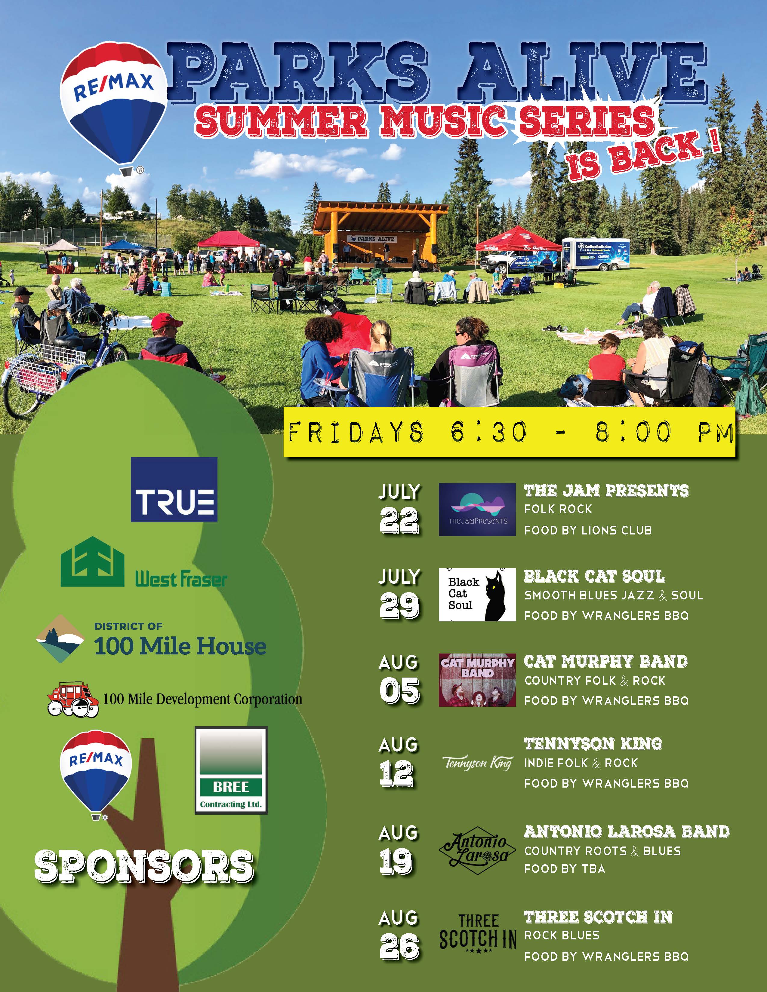 Parks Alive Summer Music Series District of 100 Mile House